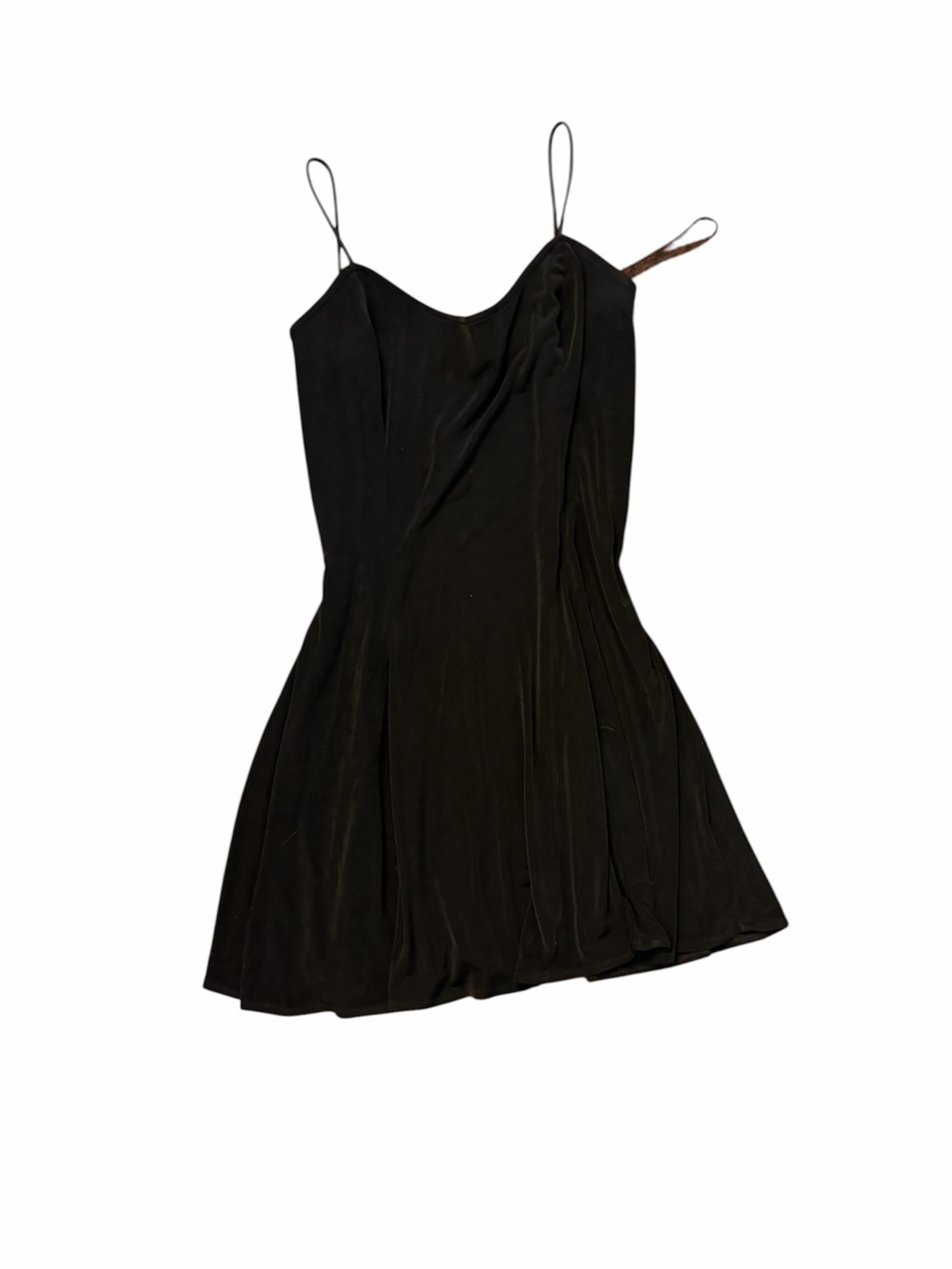 Roberta Bridal Black Mini Dress with Spaghetti Straps